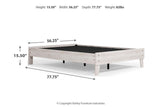 Shawburn Whitewash Full Platform Bed by Ashley at Eve Furniture