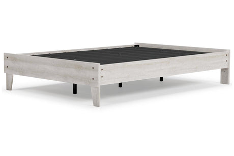 Shawburn Whitewash Full Platform Bed by Ashley at Eve Furniture