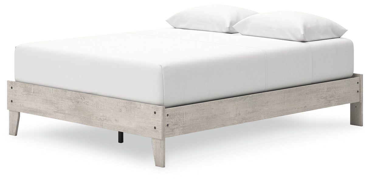 Shawburn Whitewash Queen Platform Base Bed by Ashley at Eve Furniture