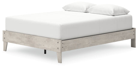 Shawburn Whitewash Queen Platform Base Bed by Ashley at Eve Furniture