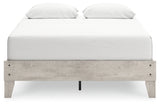 Shawburn Whitewash Queen Platform Base Bed by Ashley at Eve Furniture