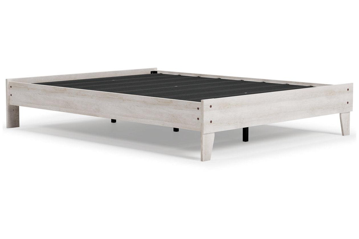 Shawburn Whitewash Queen Platform Bed by Ashley at Eve Furniture