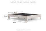Shawburn Whitewash Queen Platform Bed by Ashley at Eve Furniture