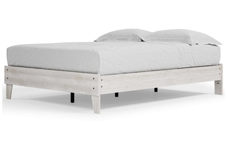 Shawburn Whitewash Queen Platform Bed by Ashley at Eve Furniture