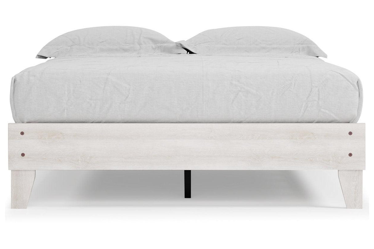 Shawburn Whitewash Queen Platform Bed by Ashley at Eve Furniture