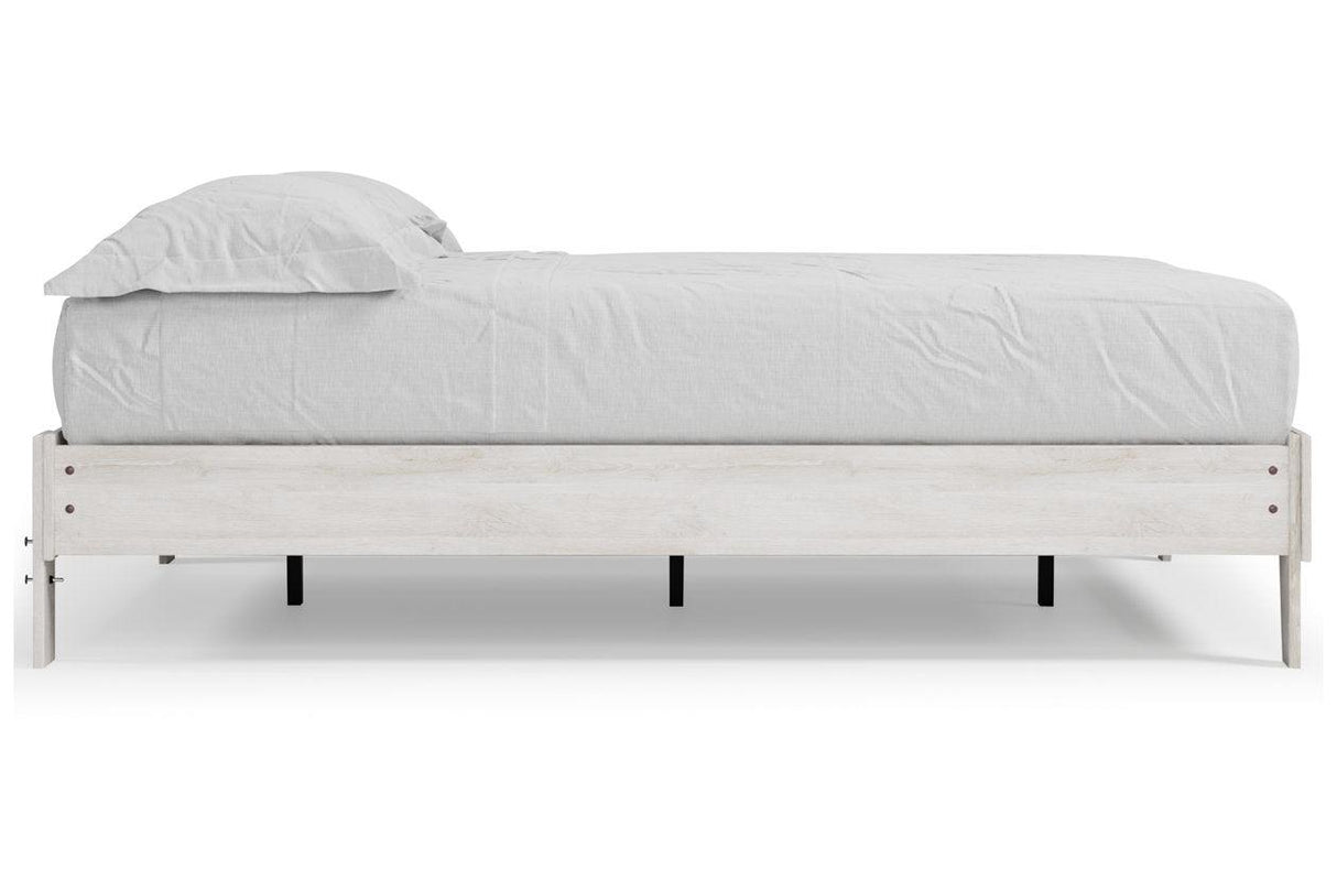 Shawburn Whitewash Queen Platform Bed by Ashley at Eve Furniture