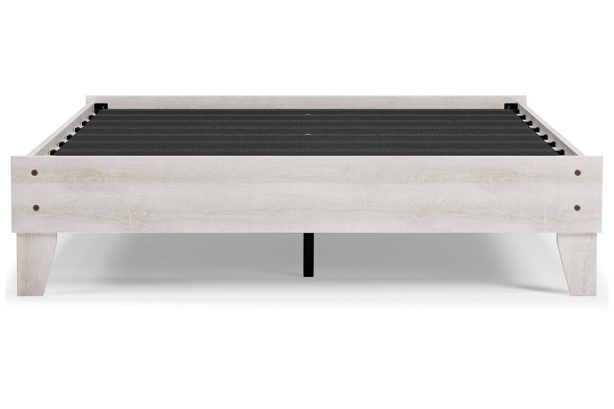 Shawburn Whitewash Queen Platform Bed by Ashley at Eve Furniture