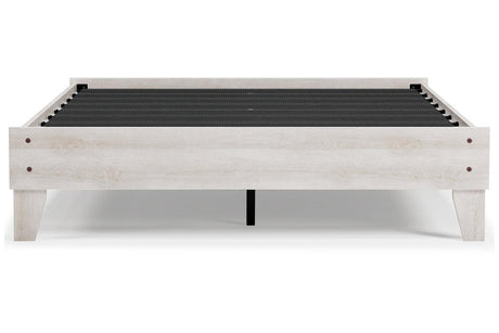 Shawburn Whitewash Queen Platform Bed by Ashley at Eve Furniture