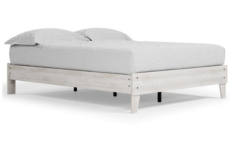 Shawburn Whitewash Queen Platform Bed by Ashley at Eve Furniture