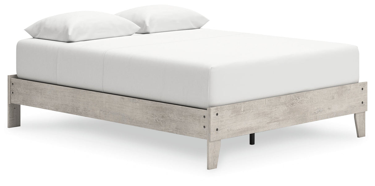 Shawburn Whitewash Queen Platform Bed