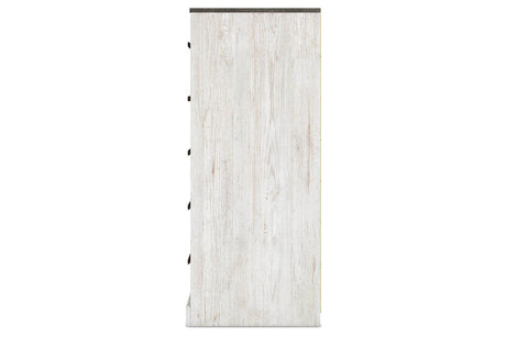 Shawburn Whitewash/Charcoal Gray Chest of Drawers by Ashley at Eve Furniture