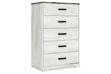 Shawburn Whitewash/Charcoal Gray Chest of Drawers by Ashley at Eve Furniture
