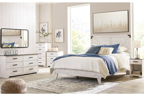 Shawburn Whitewash/Charcoal Gray Dresser by Ashley at Eve Furniture