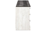 Shawburn Whitewash/Charcoal Gray Dresser by Ashley at Eve Furniture