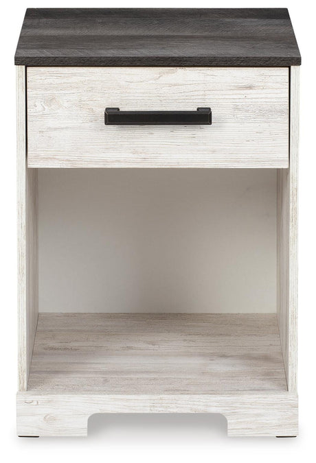 Shawburn Whitewash/Charcoal Gray Nightstand by Ashley at Eve Furniture