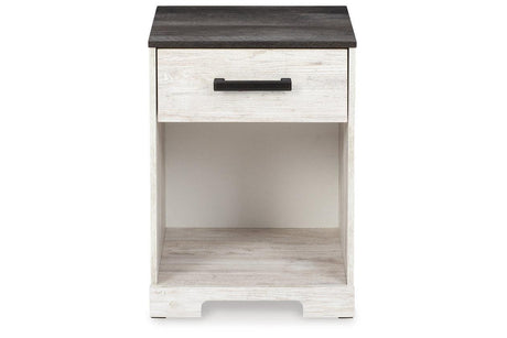 Shawburn Whitewash/Charcoal Gray Nightstand by Ashley at Eve Furniture
