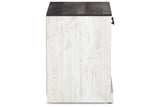 Shawburn Whitewash/Charcoal Gray Nightstand by Ashley at Eve Furniture