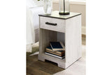 Shawburn Whitewash/Charcoal Gray Nightstand by Ashley at Eve Furniture