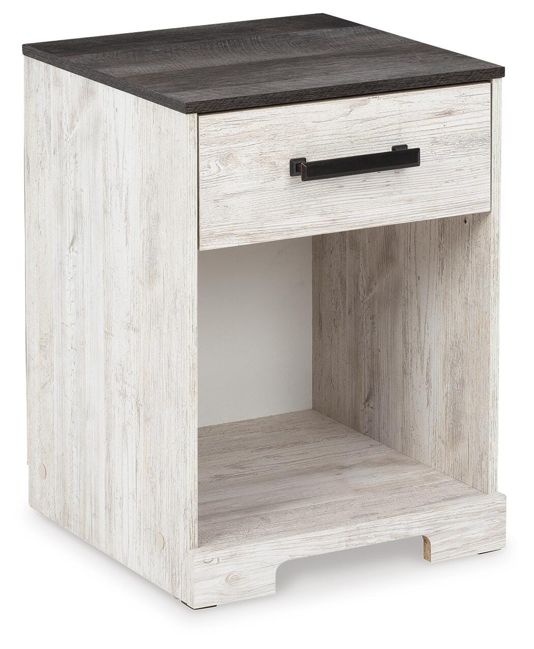Shawburn Whitewash/Charcoal Gray Nightstand by ASHLEY FURNITURE at Eve Furniture