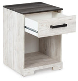 Shawburn Whitewash/Charcoal Gray Nightstand by ASHLEY FURNITURE at Eve Furniture