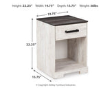 Shawburn Whitewash/Charcoal Gray Nightstand by ASHLEY FURNITURE at Eve Furniture