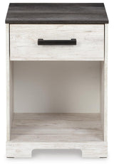 Shawburn Whitewash/Charcoal Gray Nightstand by ASHLEY FURNITURE at Eve Furniture