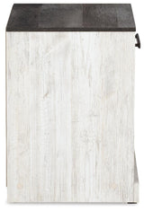 Shawburn Whitewash/Charcoal Gray Nightstand by ASHLEY FURNITURE at Eve Furniture