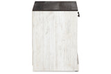 Shawburn Whitewash/Charcoal Gray Nightstand by ASHLEY FURNITURE at Eve Furniture