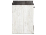 Shawburn Whitewash/Charcoal Gray Nightstand by ASHLEY FURNITURE at Eve Furniture