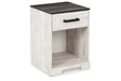 Shawburn Whitewash/Charcoal Gray Nightstand by ASHLEY FURNITURE at Eve Furniture