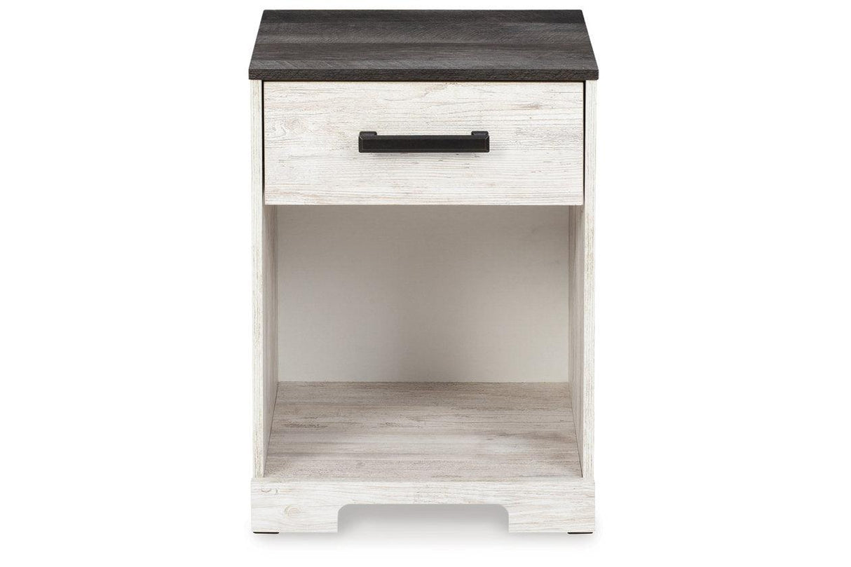 Shawburn Whitewash/Charcoal Gray Nightstand by Ashley at Eve Furniture