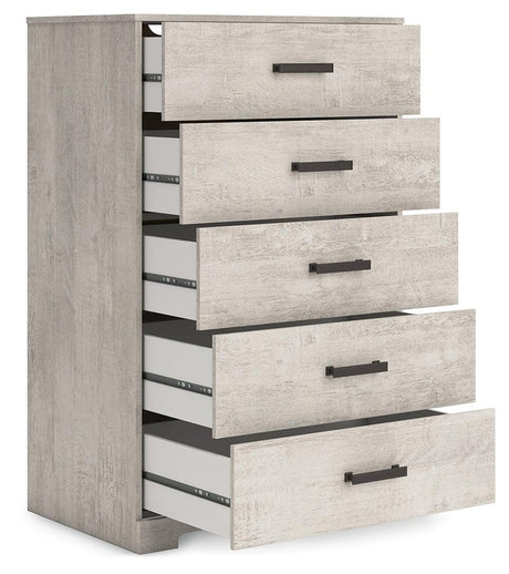 Shawburn Whitewash Chest of Drawers by Ashley at Eve Furniture