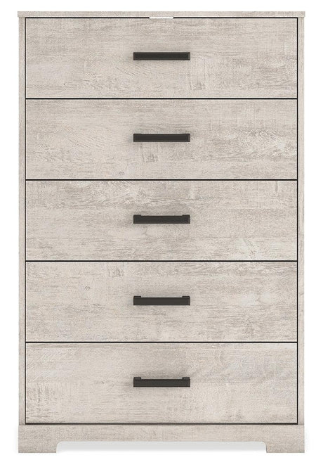 Shawburn Whitewash Chest of Drawers by Ashley at Eve Furniture