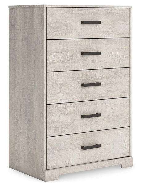 Shawburn Whitewash Chest of Drawers by Ashley at Eve Furniture