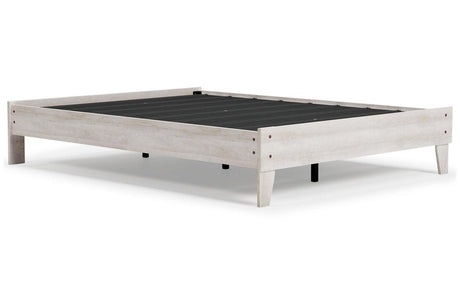 Shawburn Whitewash Queen Platform Bed by Ashley at Eve Furniture