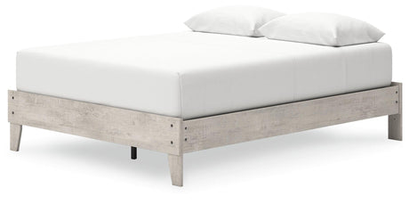 Shawburn Whitewash Queen Platform Bed by Ashley at Eve Furniture