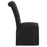 Shawna Black Upholstered Skirted Side Chair (Set of 2) by Coaster at Eve Furniture