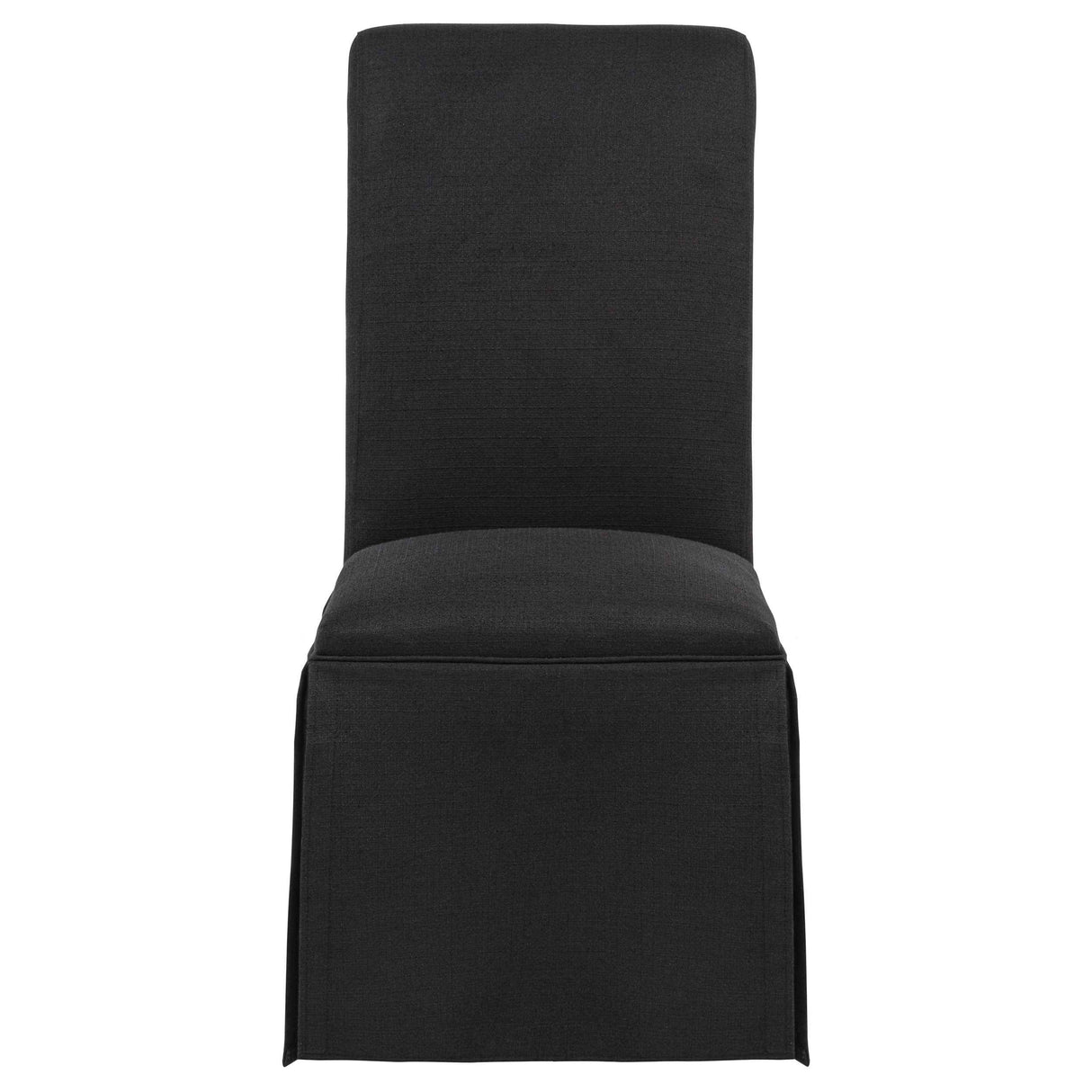 Shawna Black Upholstered Skirted Side Chair (Set of 2) by Coaster at Eve Furniture