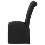 Shawna Black Upholstered Skirted Side Chair (Set of 2) by Coaster at Eve Furniture