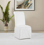 Shawna White Upholstered Skirted Side Chair (Set of 2) by Coaster at Eve Furniture