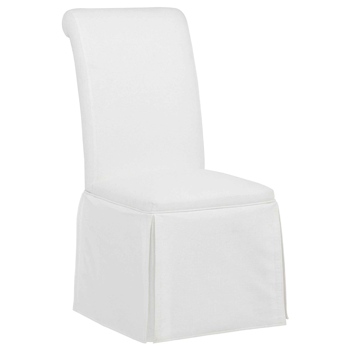 Shawna White Upholstered Skirted Side Chair (Set of 2) by Coaster at Eve Furniture