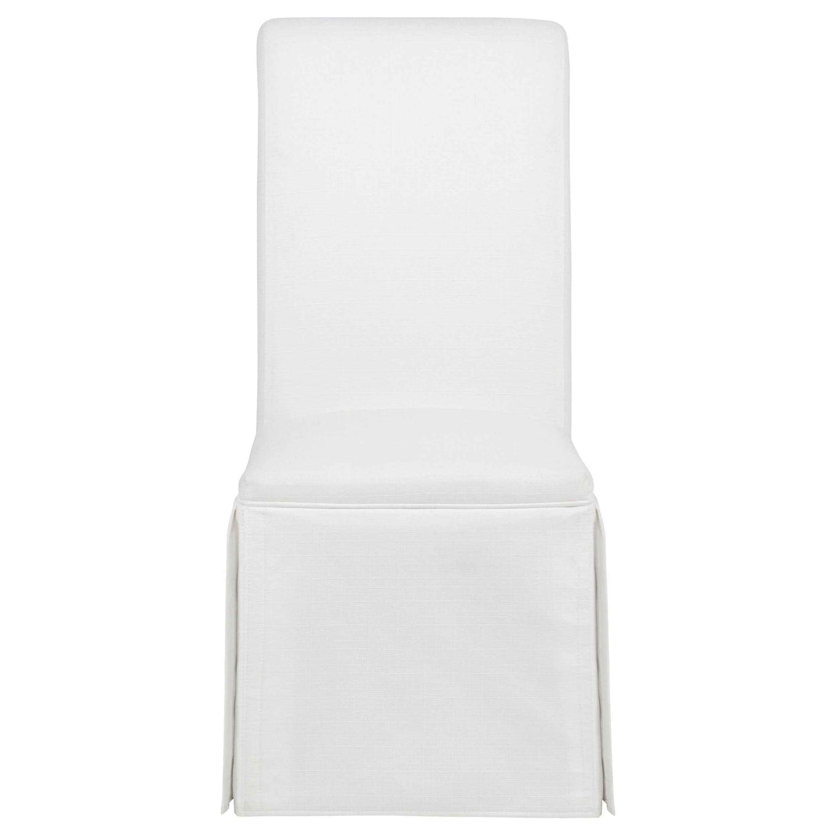 Shawna White Upholstered Skirted Side Chair (Set of 2) by Coaster at Eve Furniture