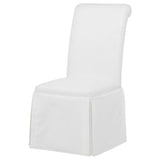 Shawna White Upholstered Skirted Side Chair (Set of 2) by Coaster at Eve Furniture