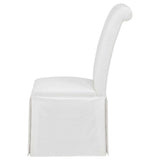 Shawna White Upholstered Skirted Side Chair (Set of 2) by Coaster at Eve Furniture