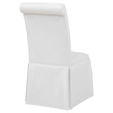 Shawna White Upholstered Skirted Side Chair (Set of 2) by Coaster at Eve Furniture
