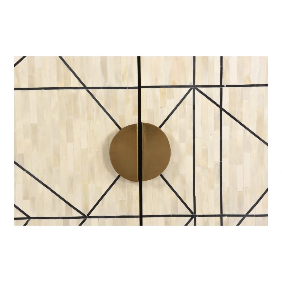 Shaws Cabinet Cream and Black by Moe's Home at Eve Furniture
