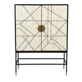 Shaws Cabinet Cream and Black by Moe's Home at Eve Furniture