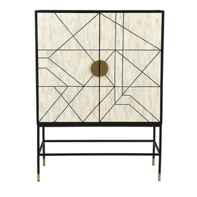 Shaws Cabinet Cream and Black by Moe's Home at Eve Furniture