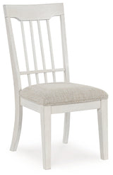 Shaybrock Antique White/Brown Dining Chair, Set of 2