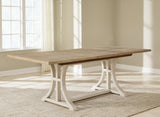 Shaybrock Antique White/Brown Dining Extension Table